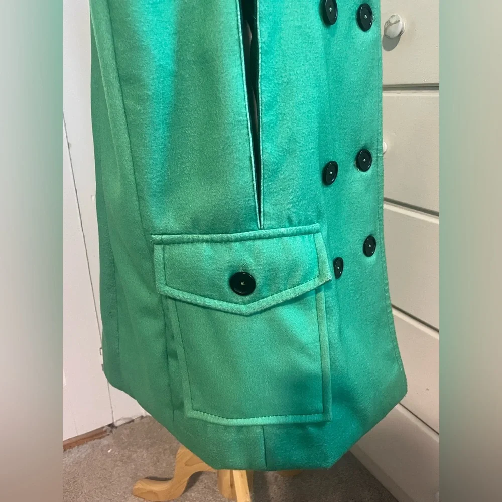 Blair Waldorf Inspired Green Sleeveless Jacket Rare Gossip Girl Style - Picture 8 of 15